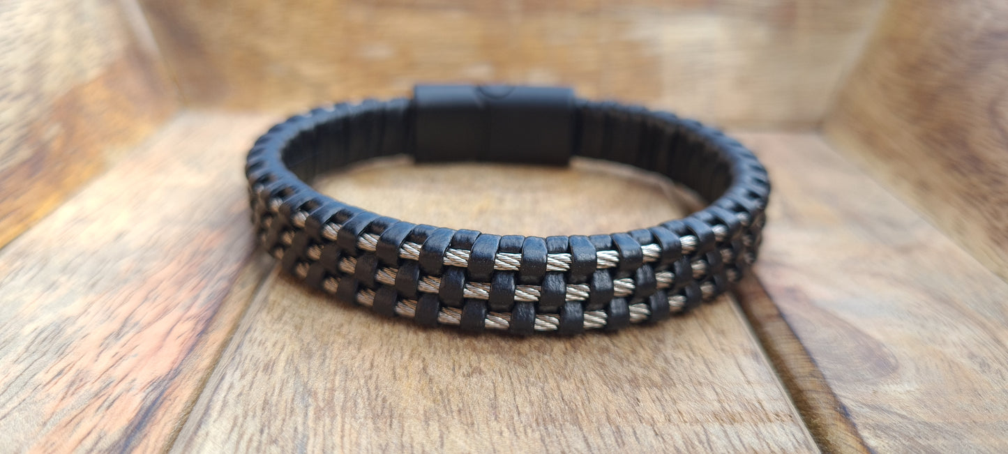Lederarmband Edelstahl