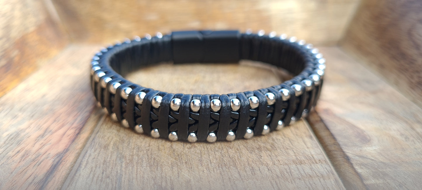 Lederarmband Edelstahl