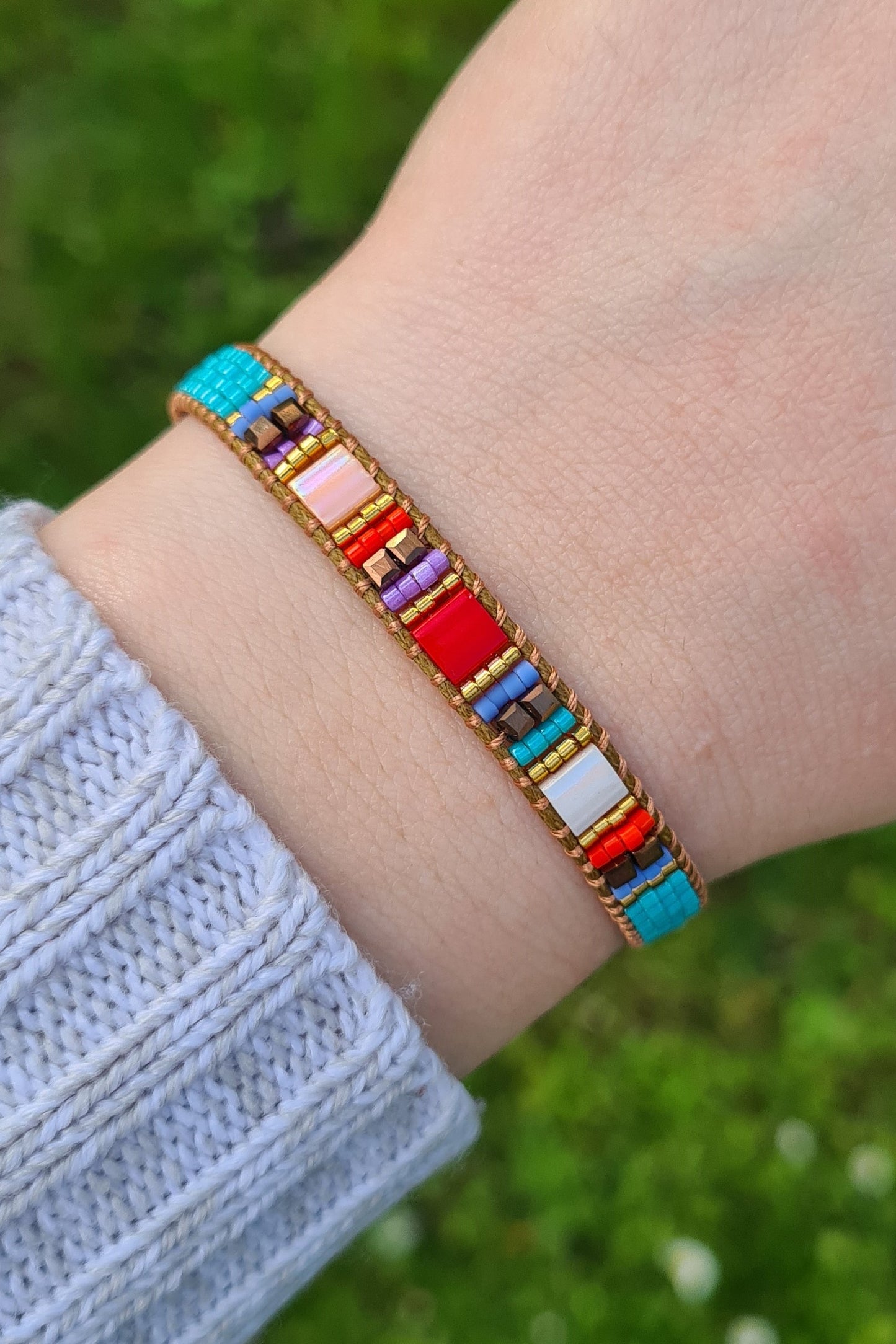 Miyukiglasperlen-Armband