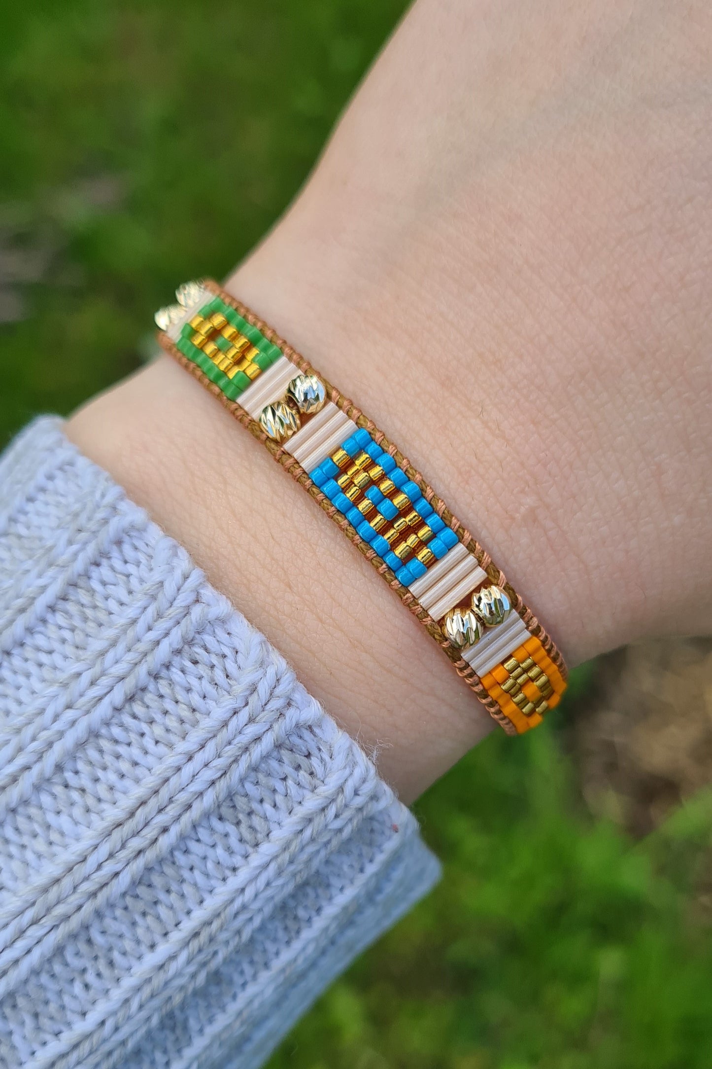 Miyukiglasperlen-Armband