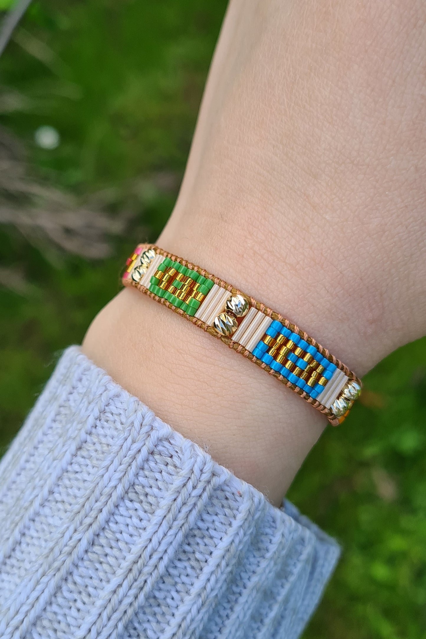 Miyukiglasperlen-Armband