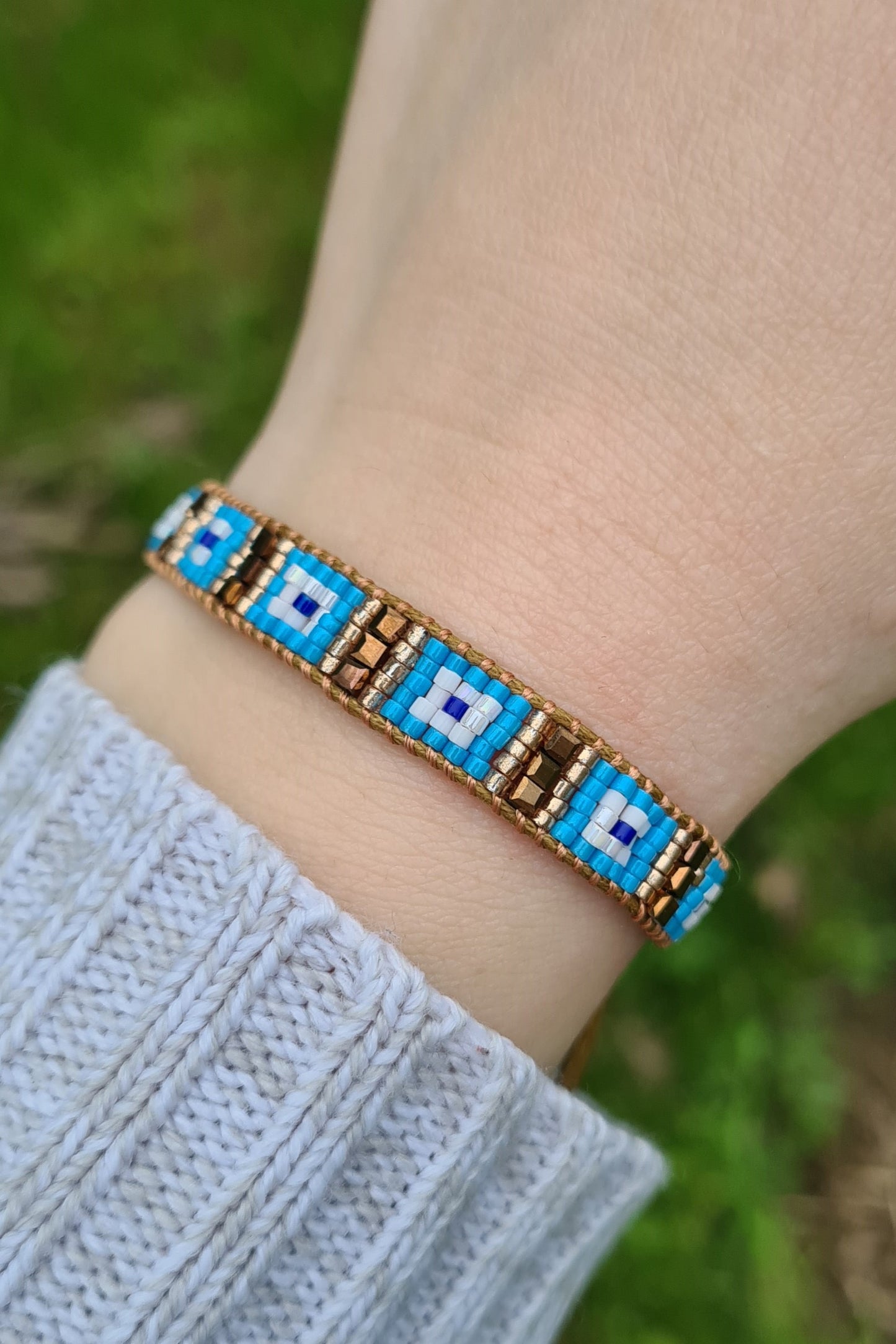Miyukiglasperlen-Armband