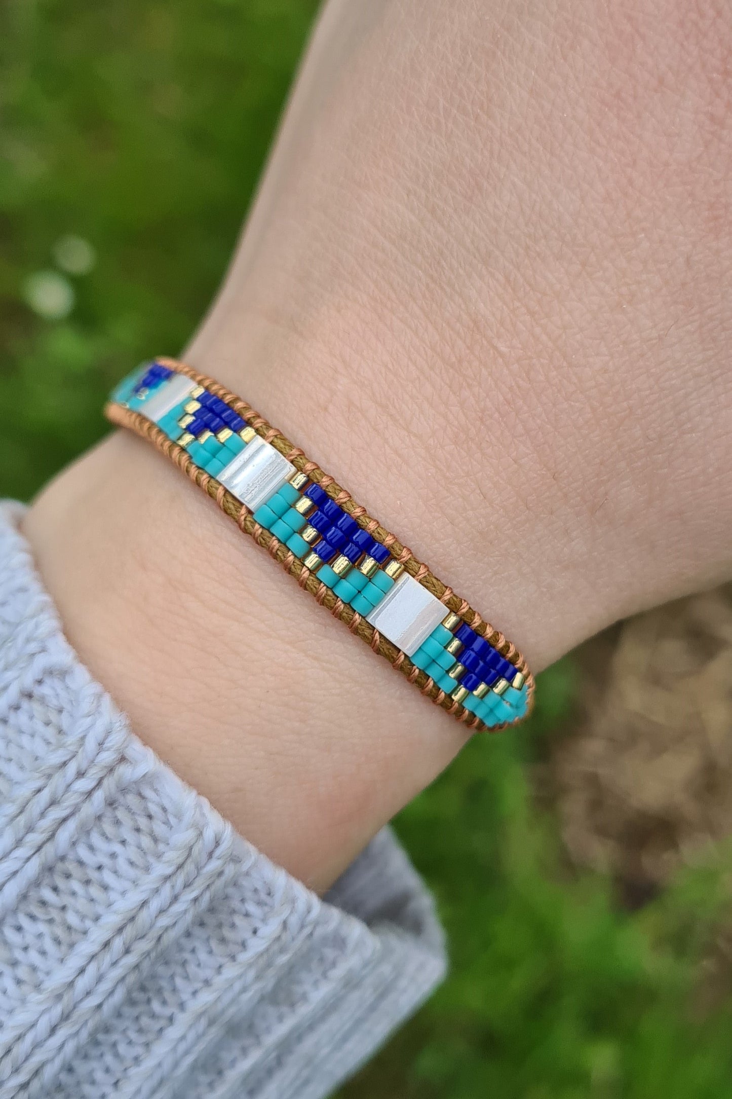 Miyukiglasperlen-Armband