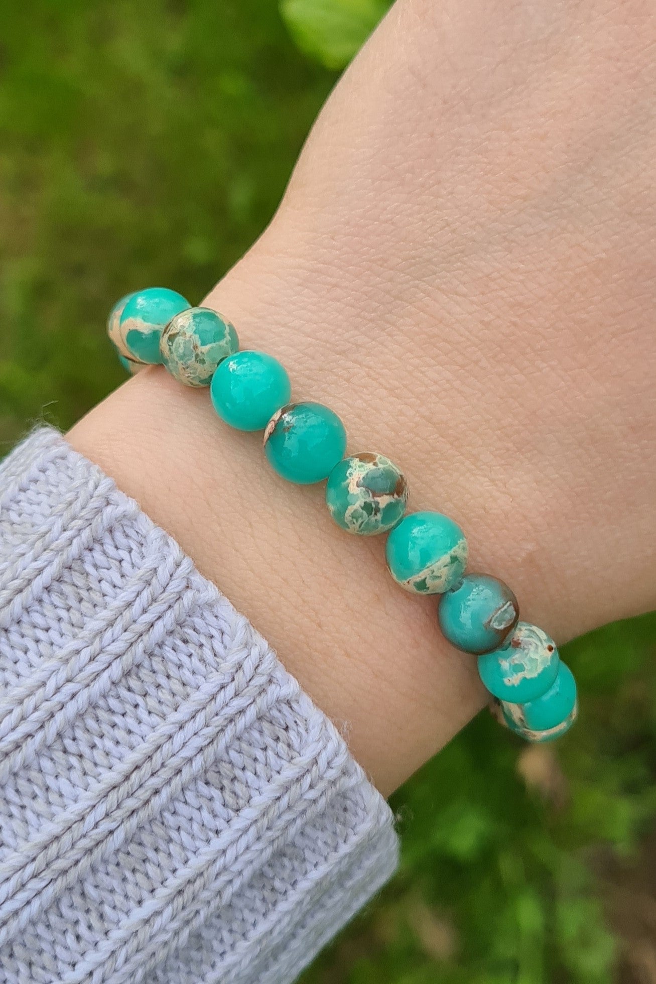 Nahle® 8mm Naturstein-Armband Blue