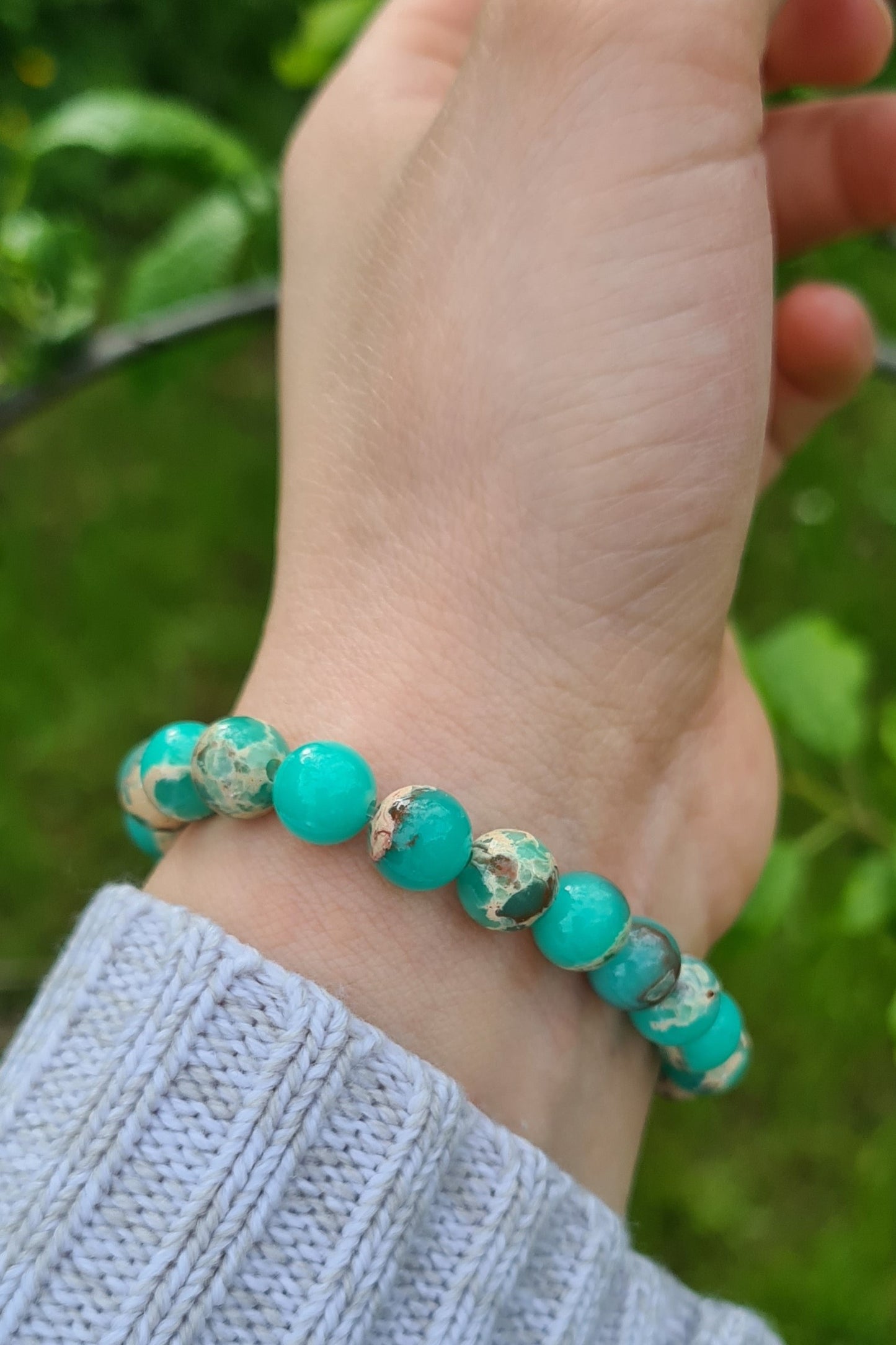 Nahle® 8mm Naturstein-Armband Blue