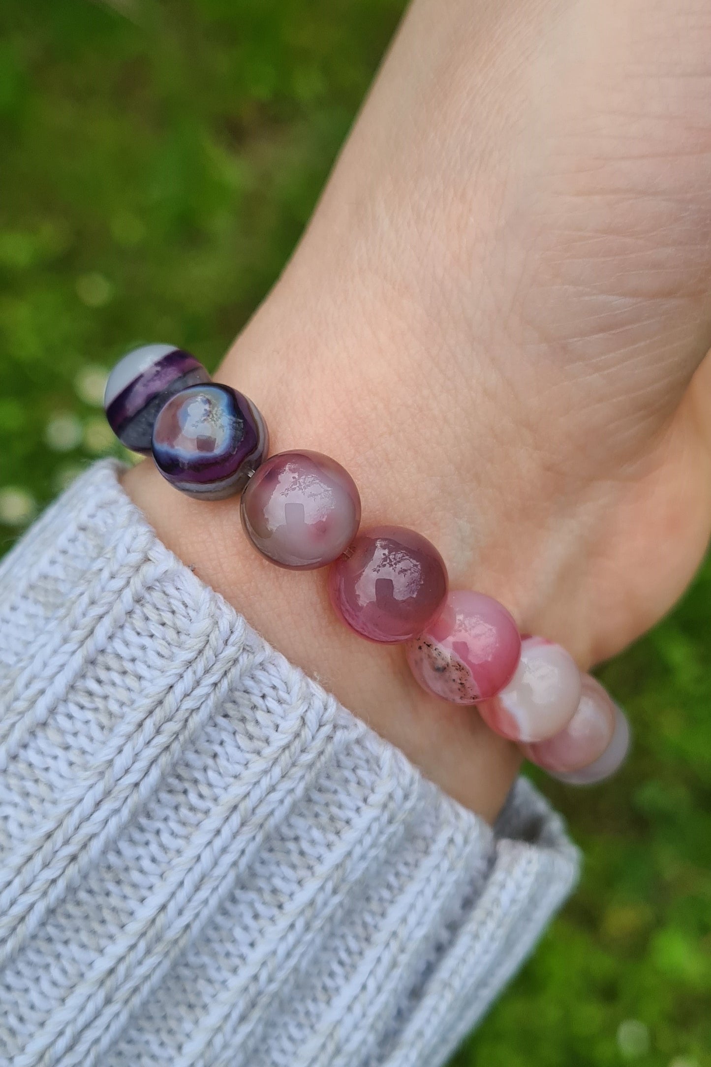 Nahle® 10mm Naturstein-Armband Violet