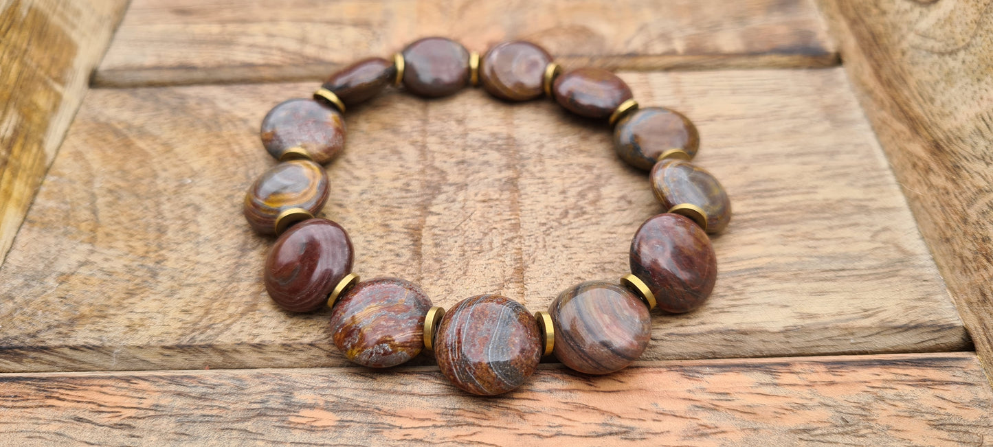 Nahle® 8mm Naturstein-Armband Pierre plate