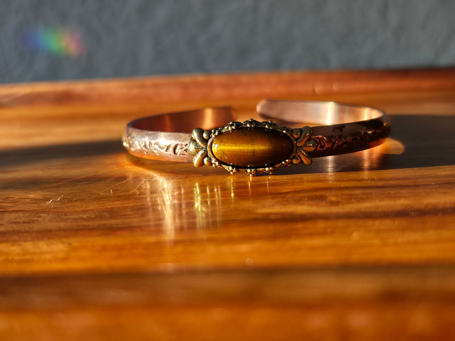 Kupfer Armband Tigerauge