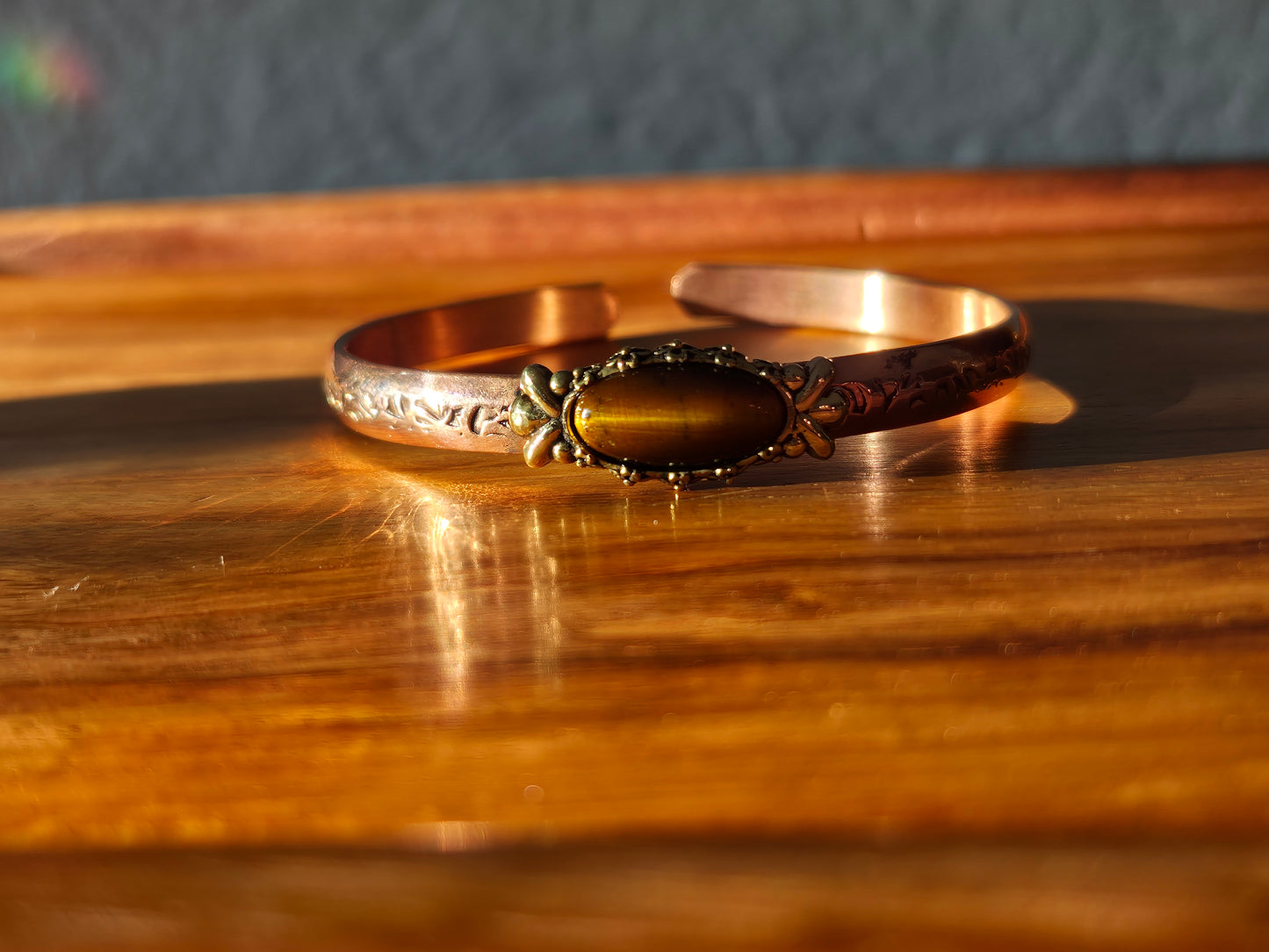 Kupfer Armband Tigerauge