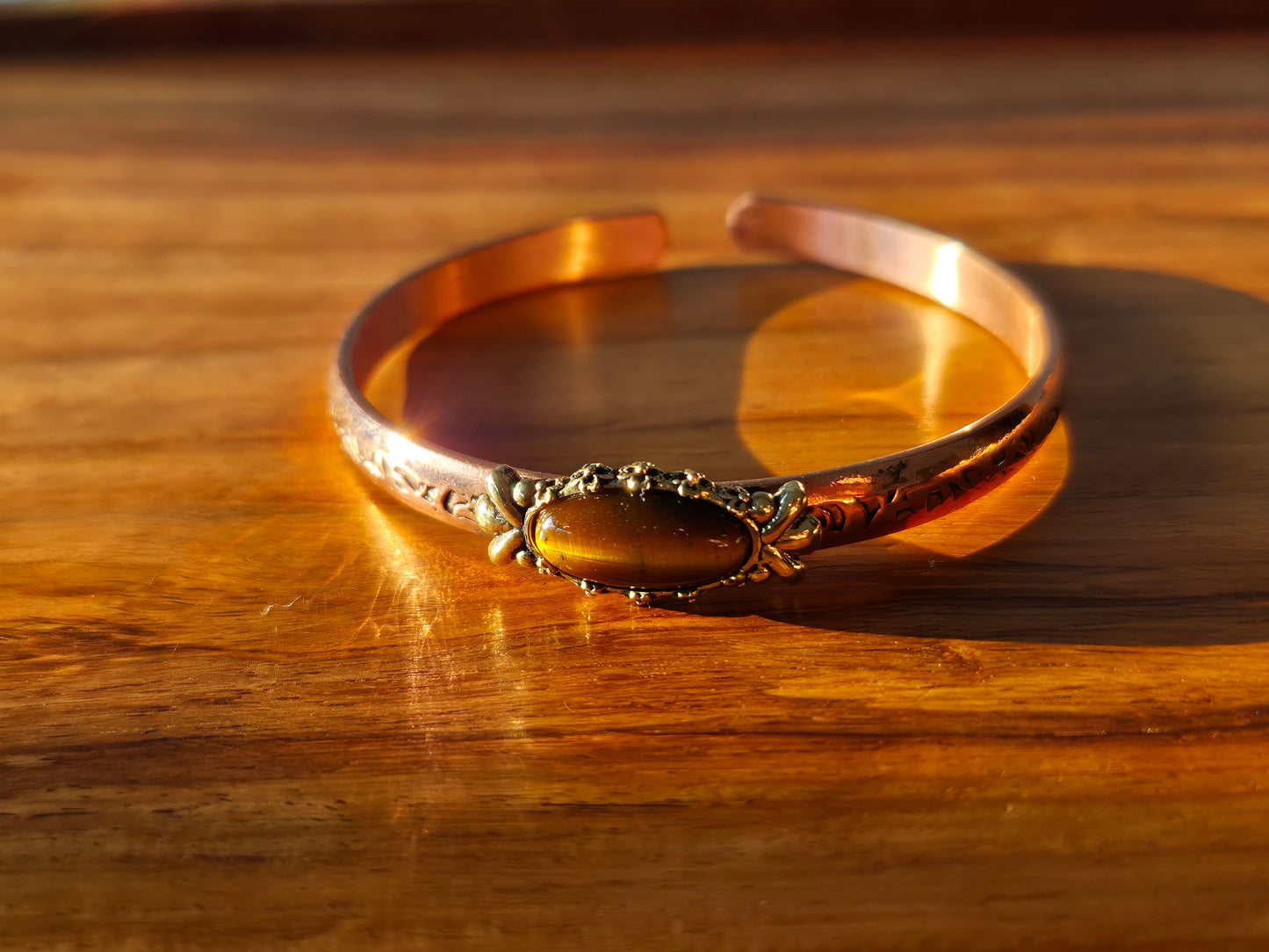 Kupfer Armband Tigerauge
