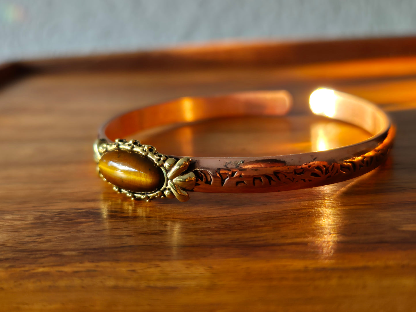 Kupfer Armband Tigerauge