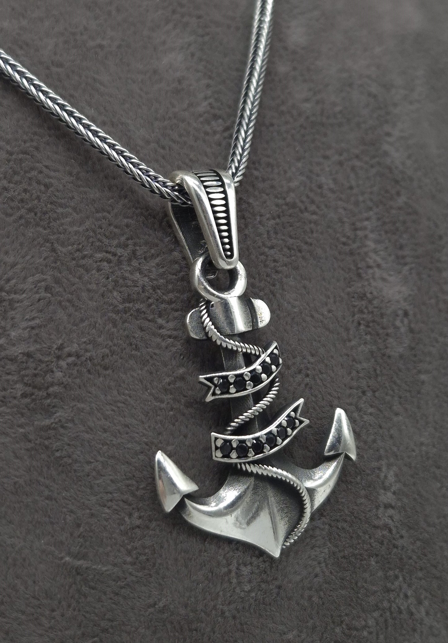 Silber Fuchsschwanzkette Anker