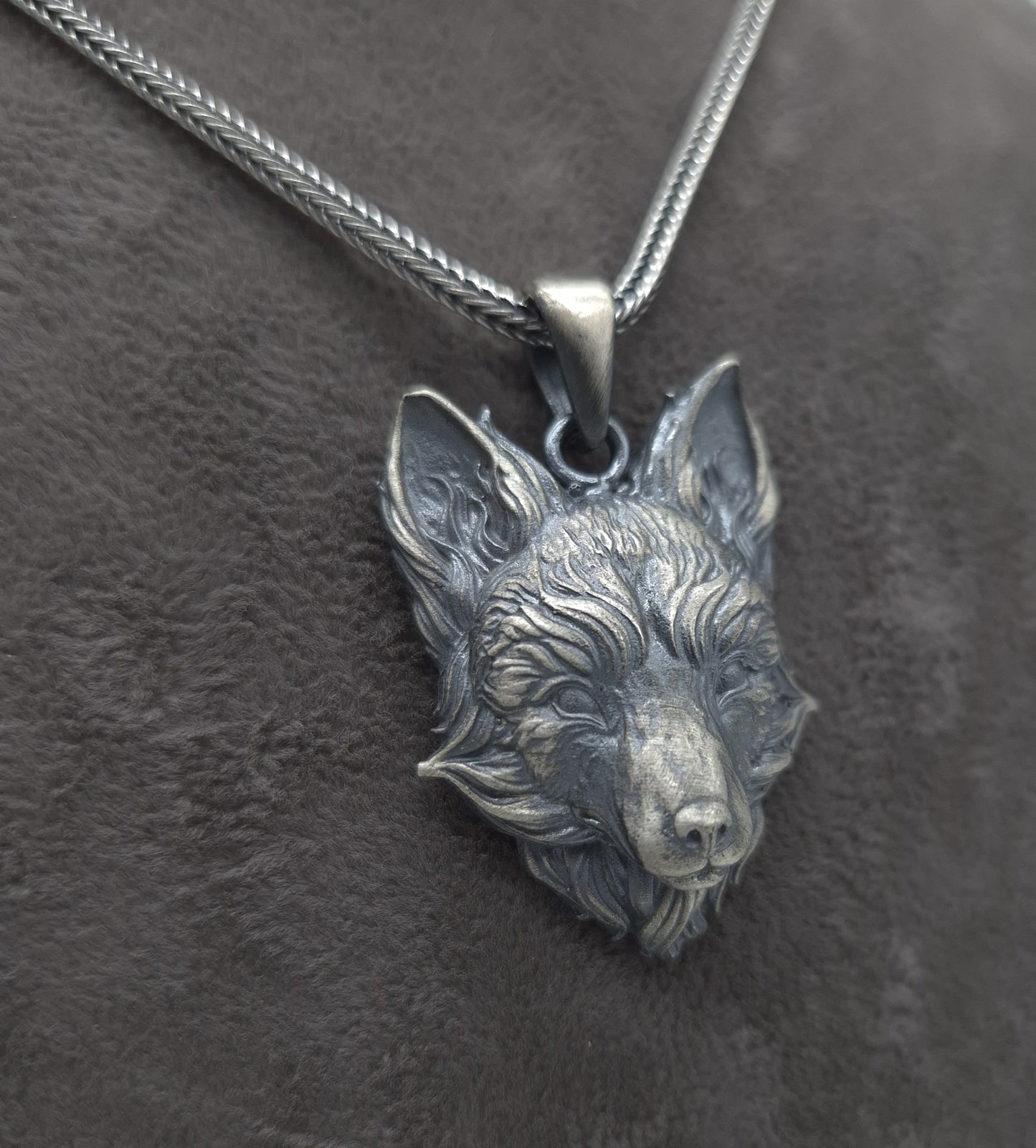 Silber Fuchsschwanzkette Wolf
