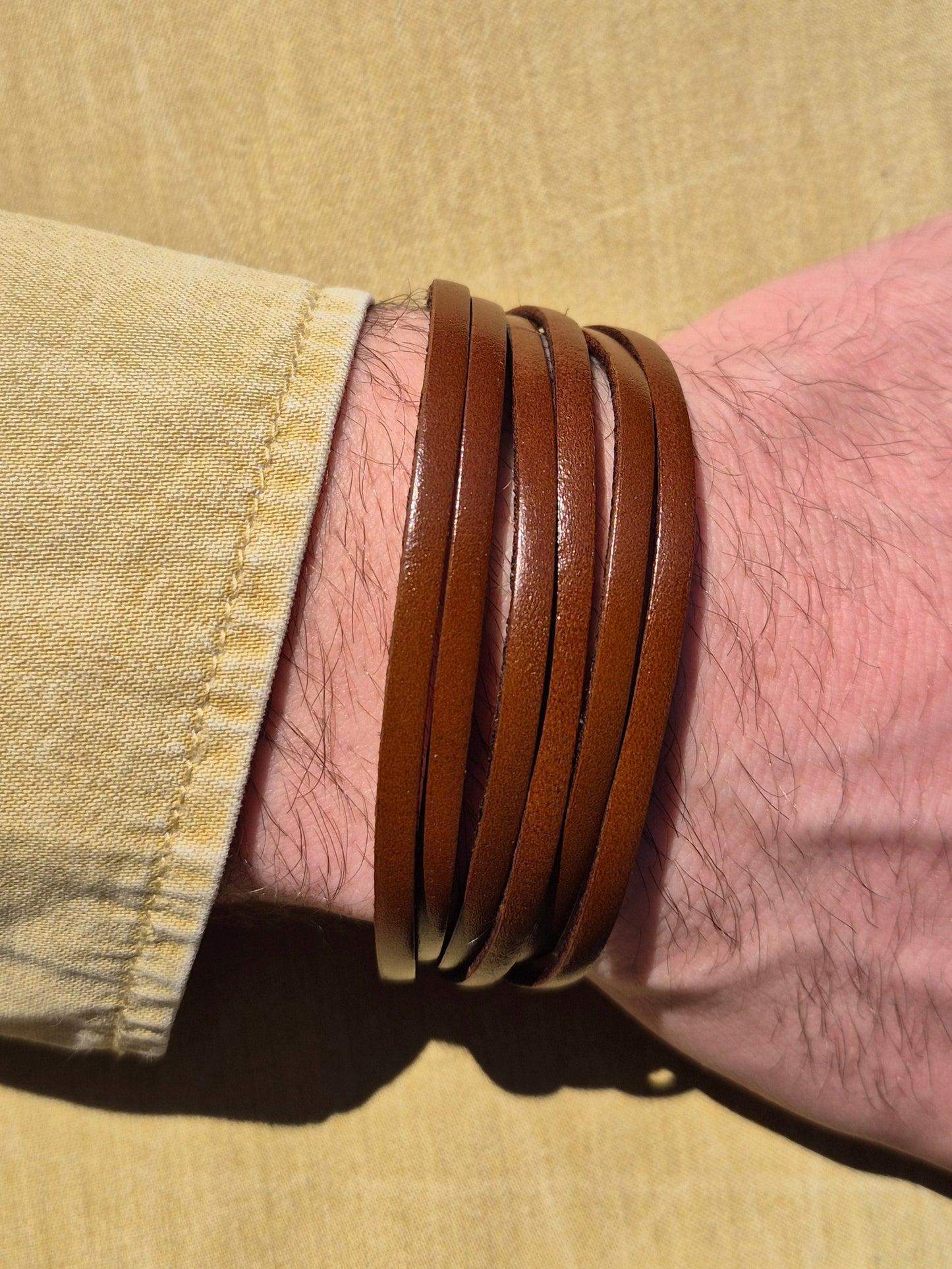Lederarmband Dunkelbraun