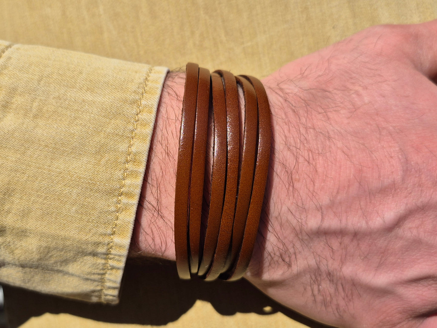 Lederarmband Dunkelbraun