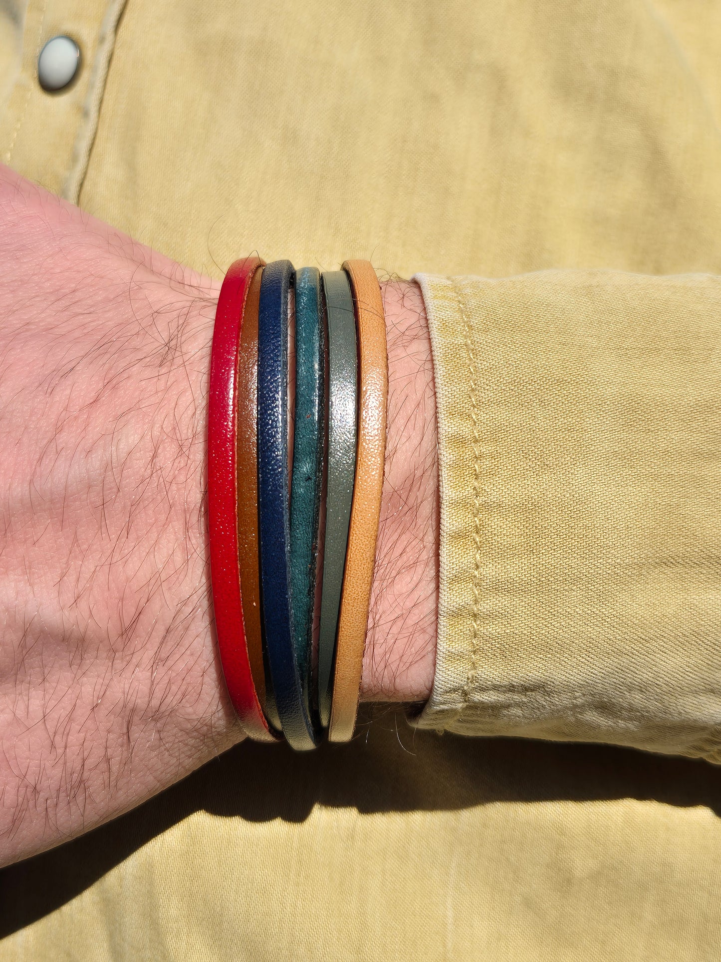 Lederarmband Bunt