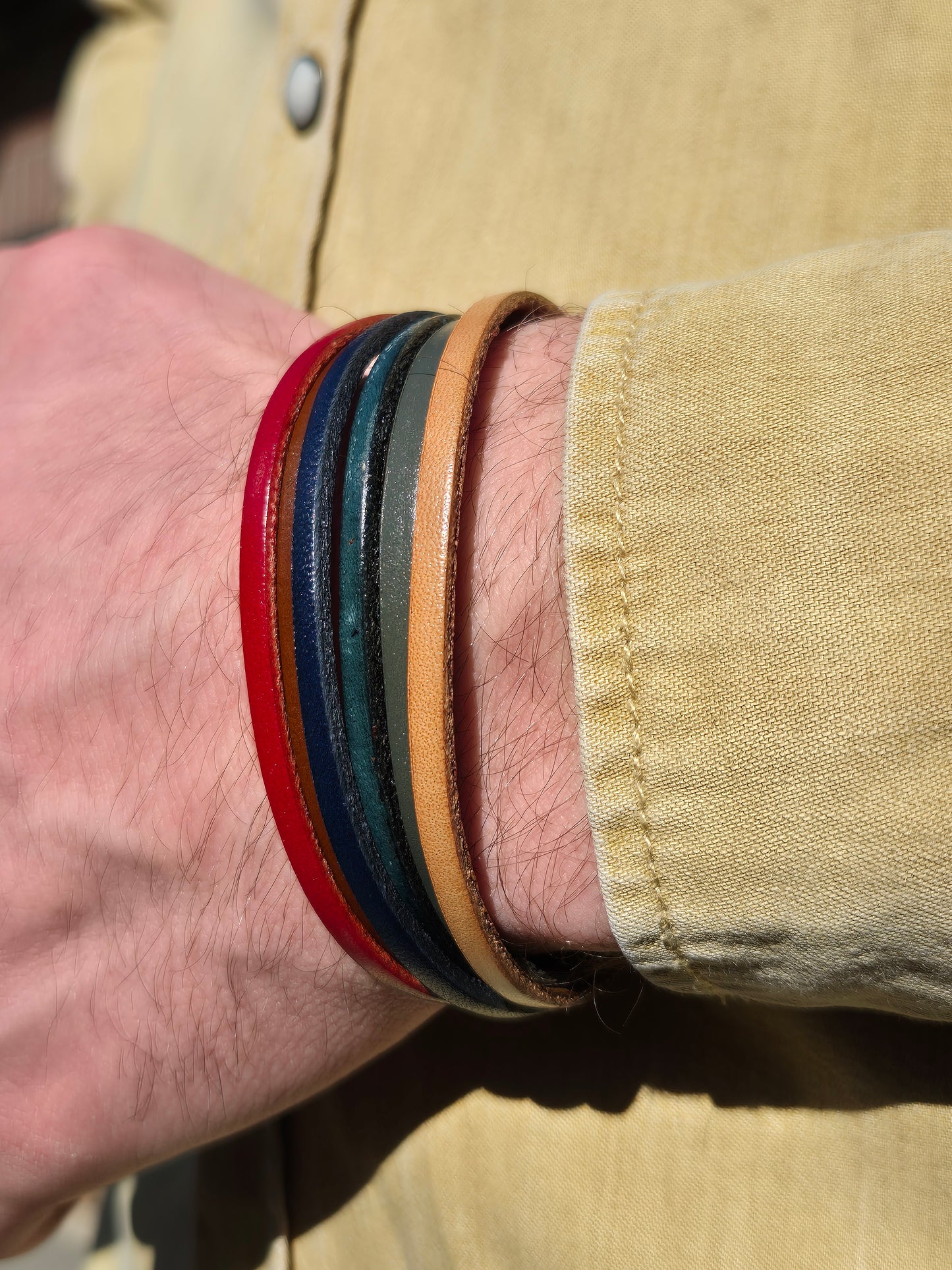 Lederarmband Bunt