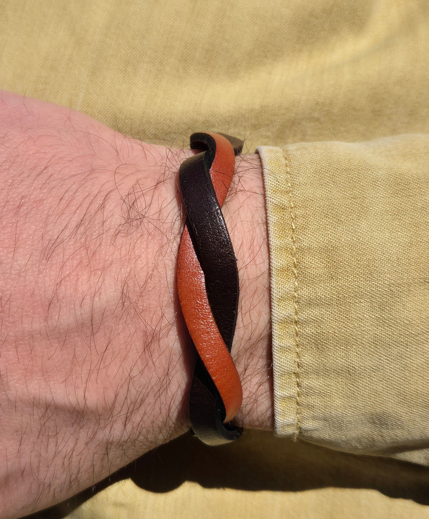 Lederarmband Braun Schwarz