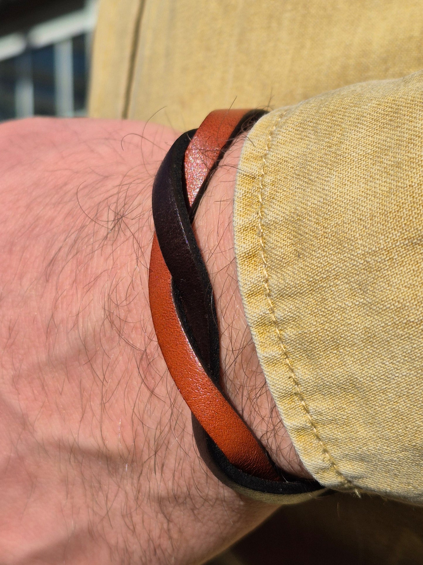 Lederarmband Braun Schwarz