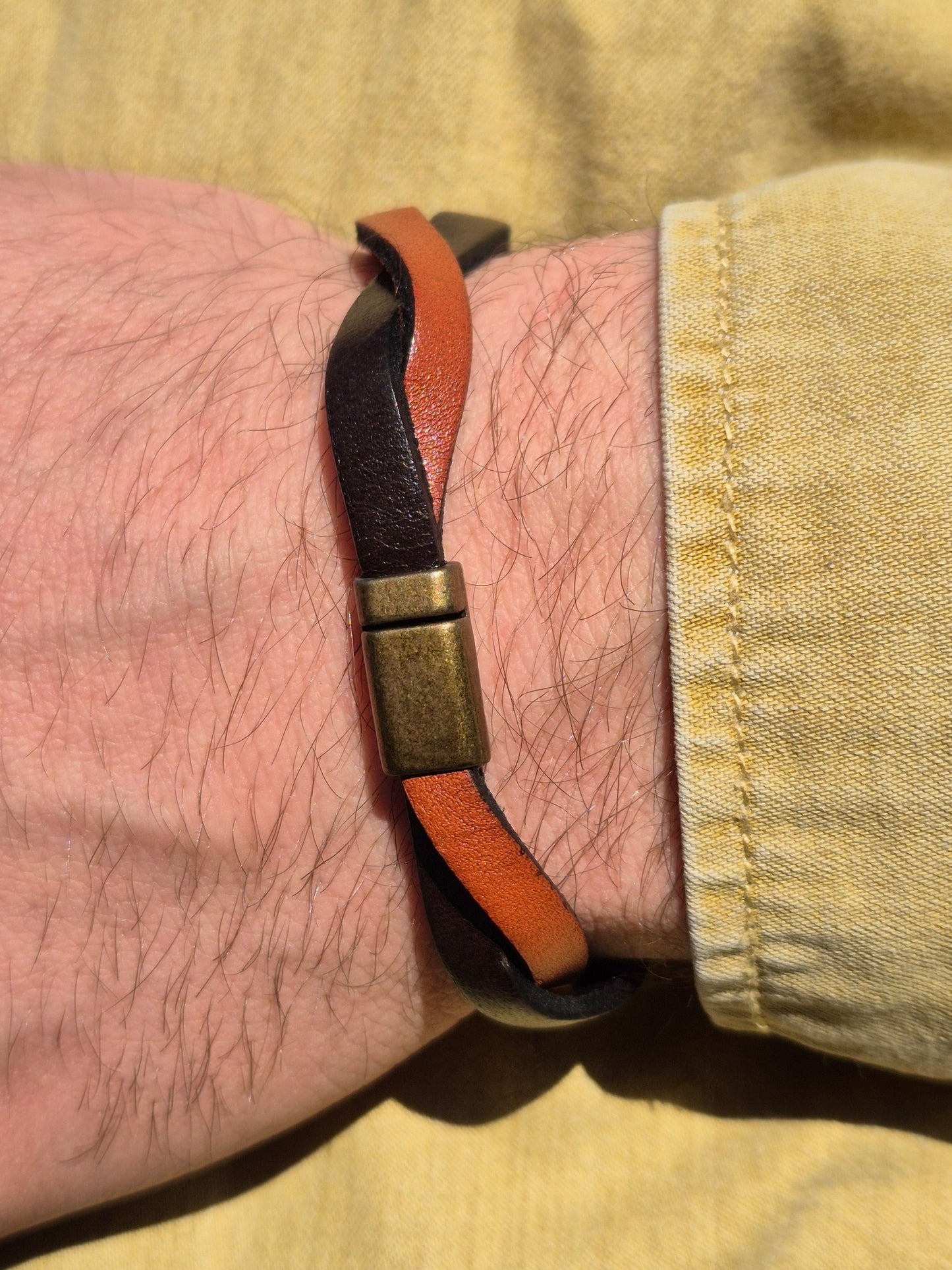 Lederarmband Braun Schwarz