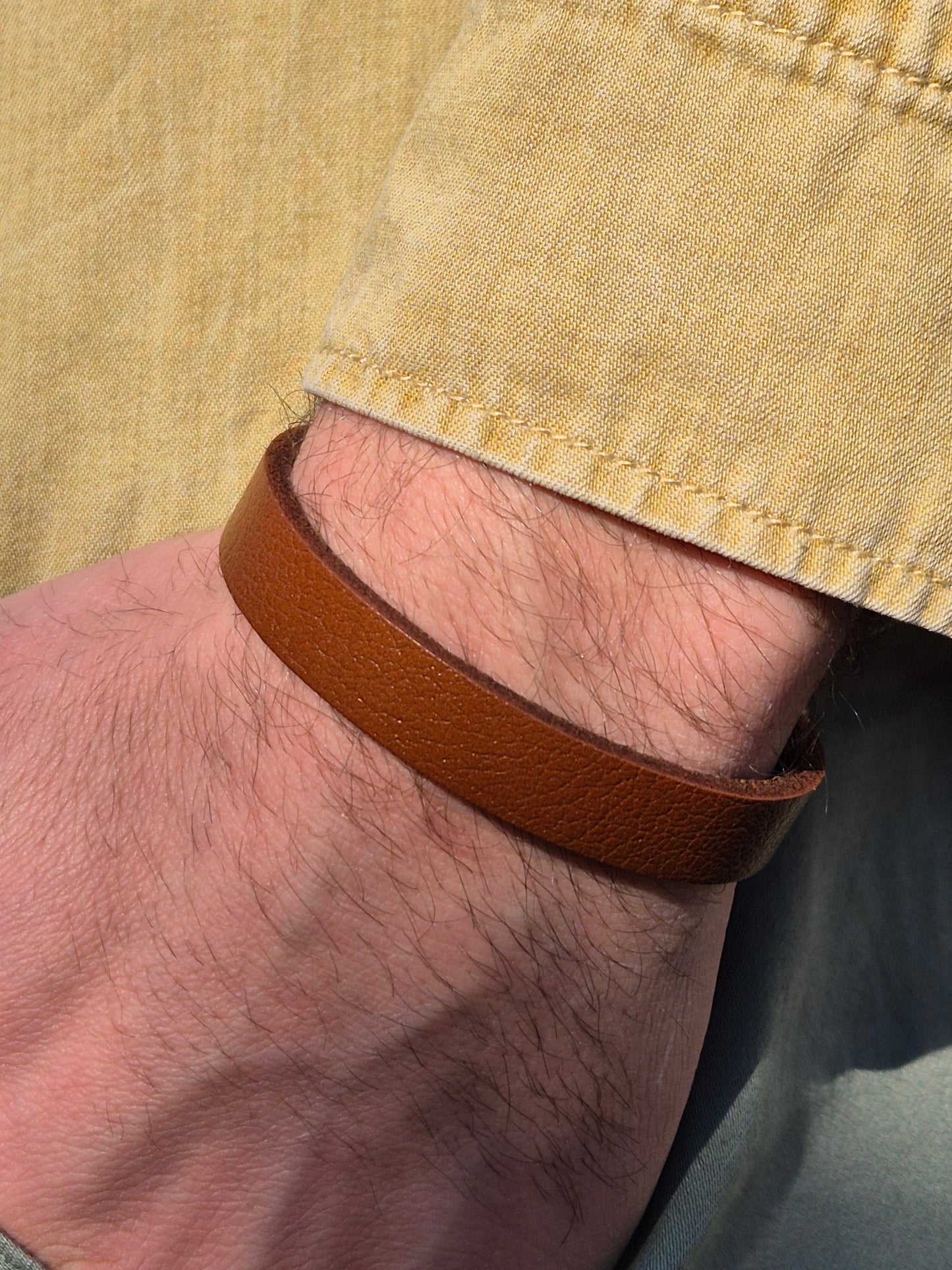 Lederarmband hell Braun