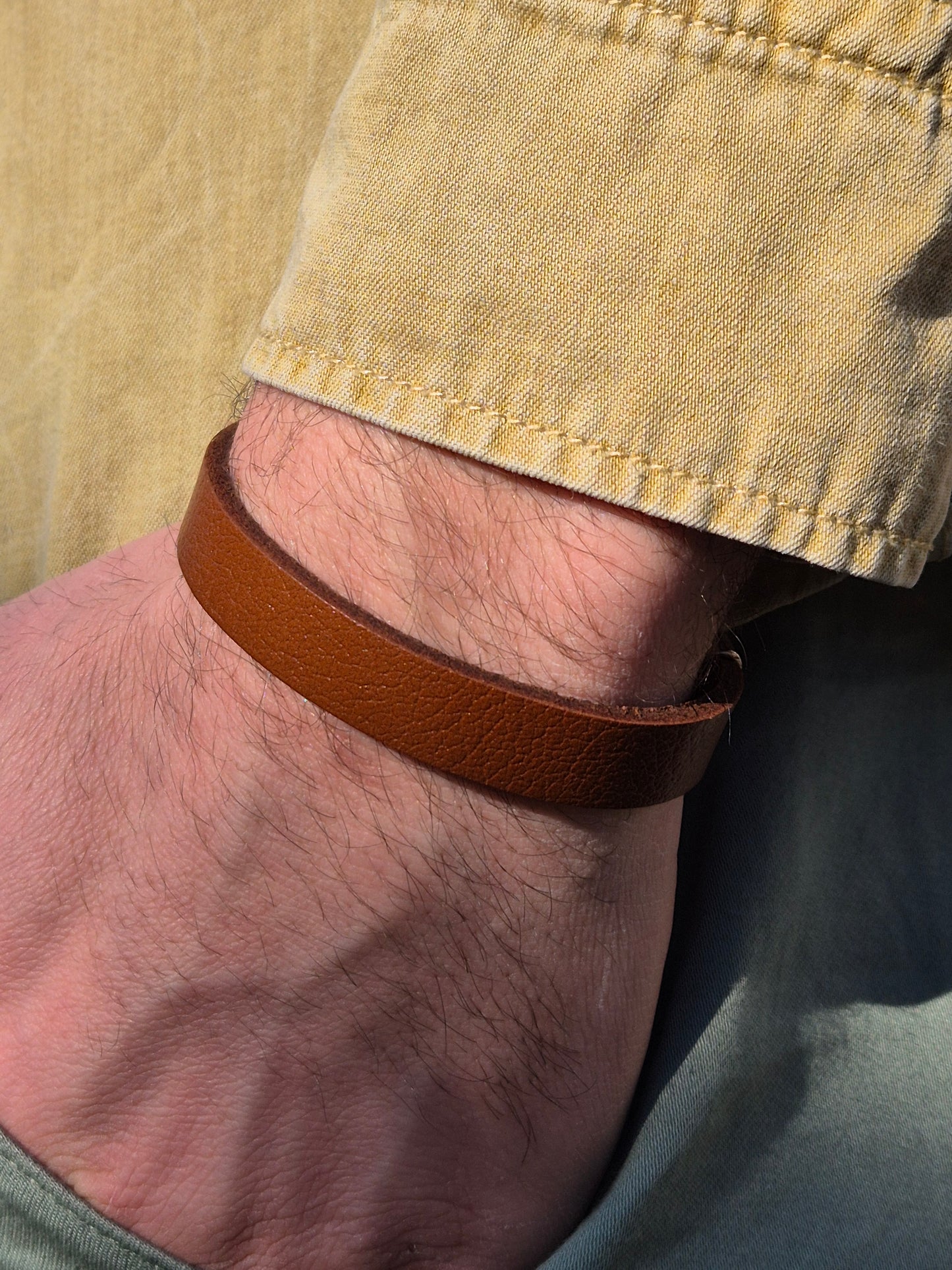 Lederarmband hell Braun