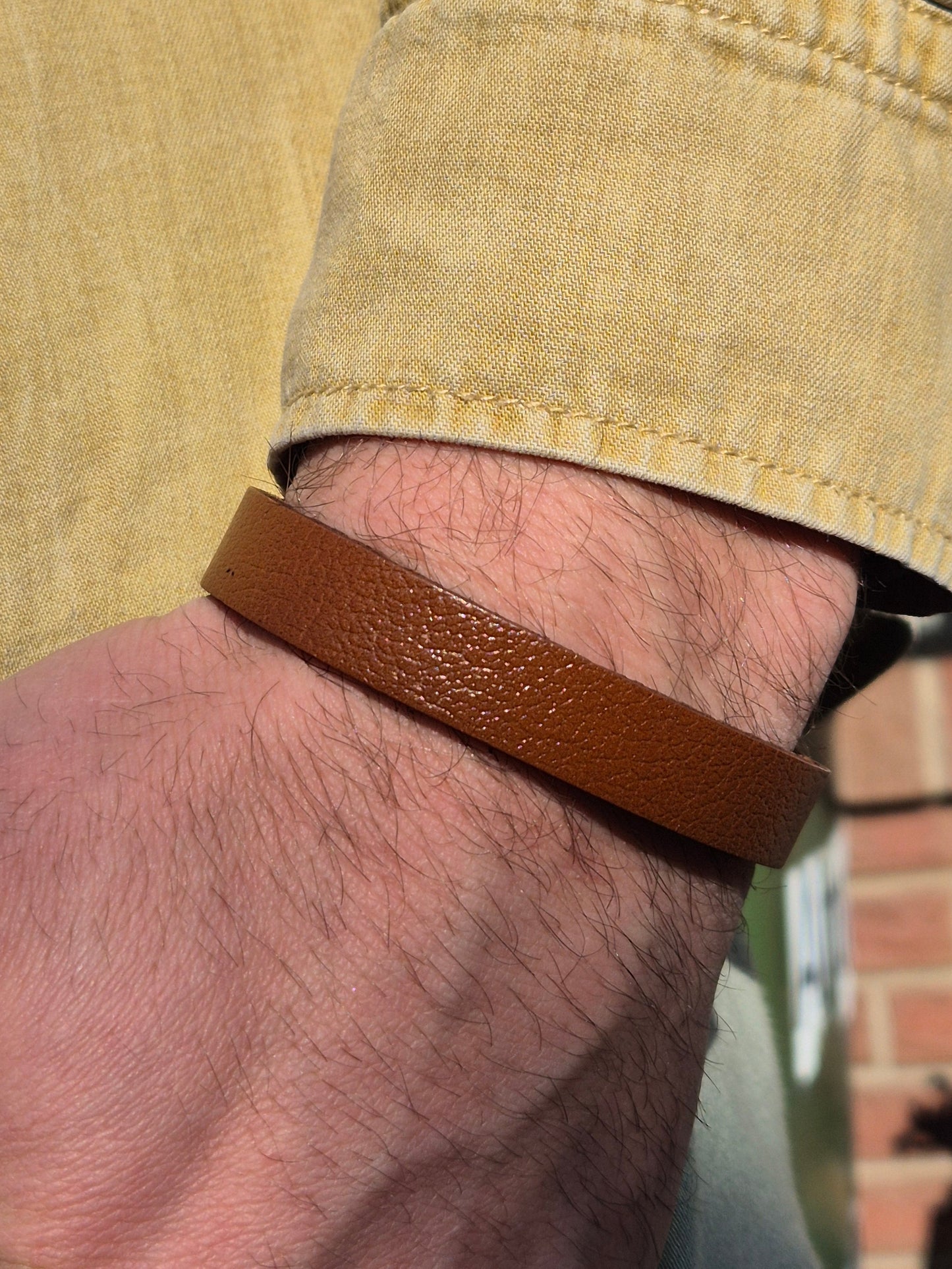 Lederarmband hell Braun