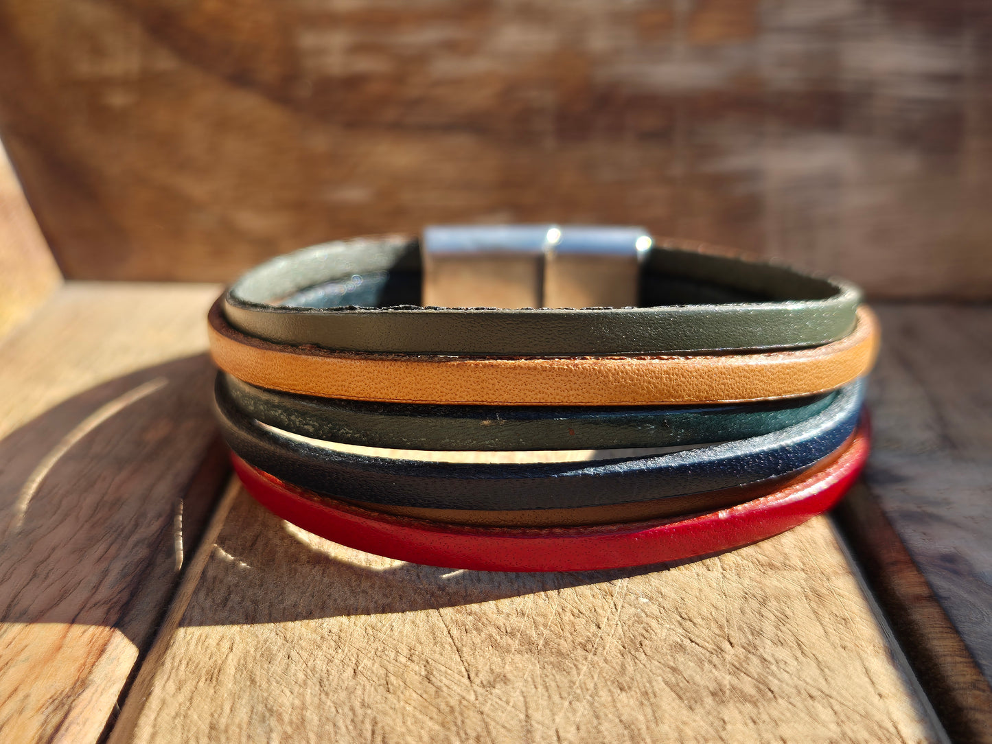Lederarmband Bunt