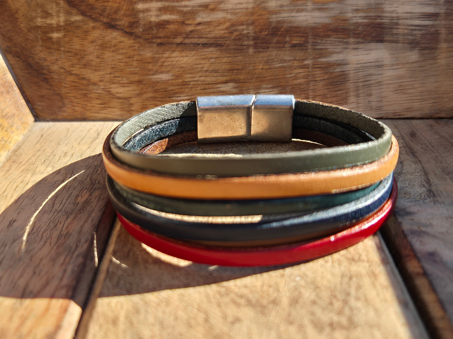 Lederarmband Bunt