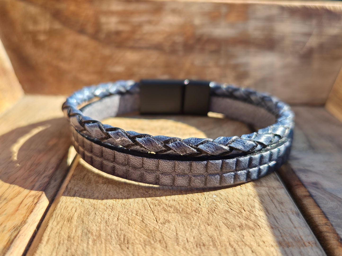 Lederarmband Blau