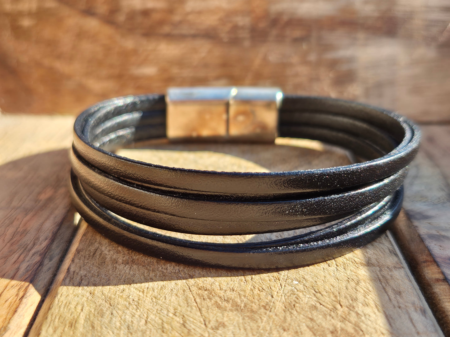 Lederarmband Schwarz