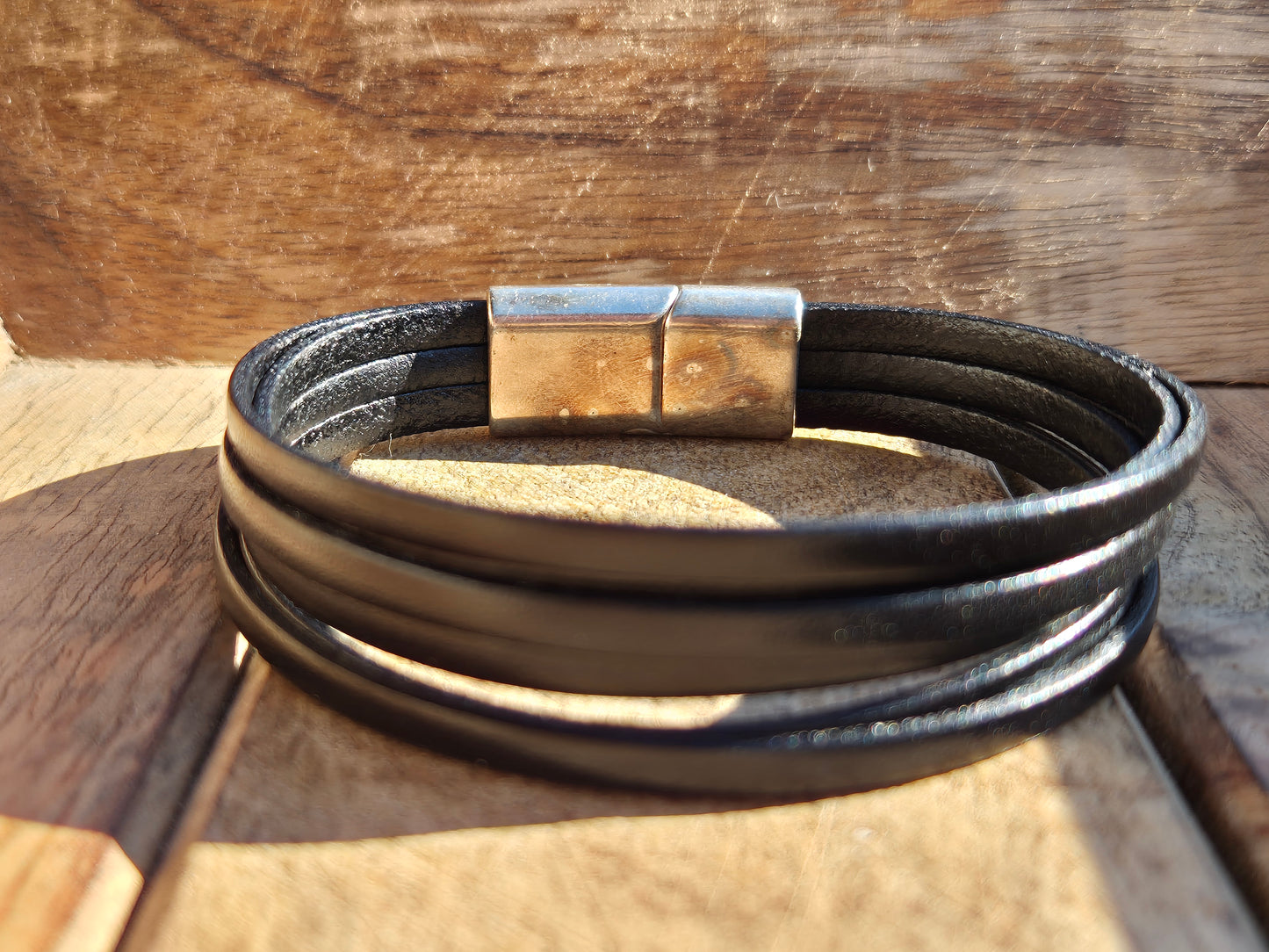 Lederarmband Schwarz
