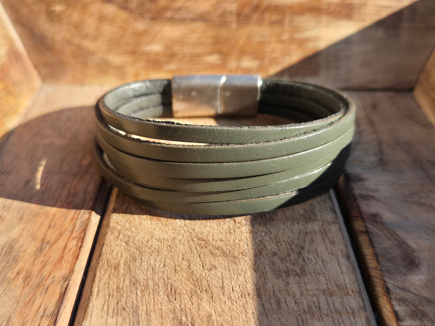Lederarmband Grün