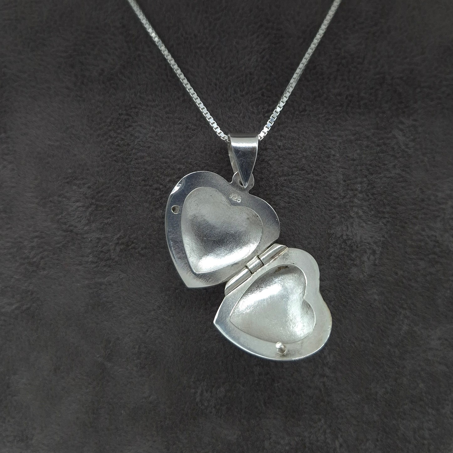 Silber Halskette mit 925 Silber Herzmedaillon