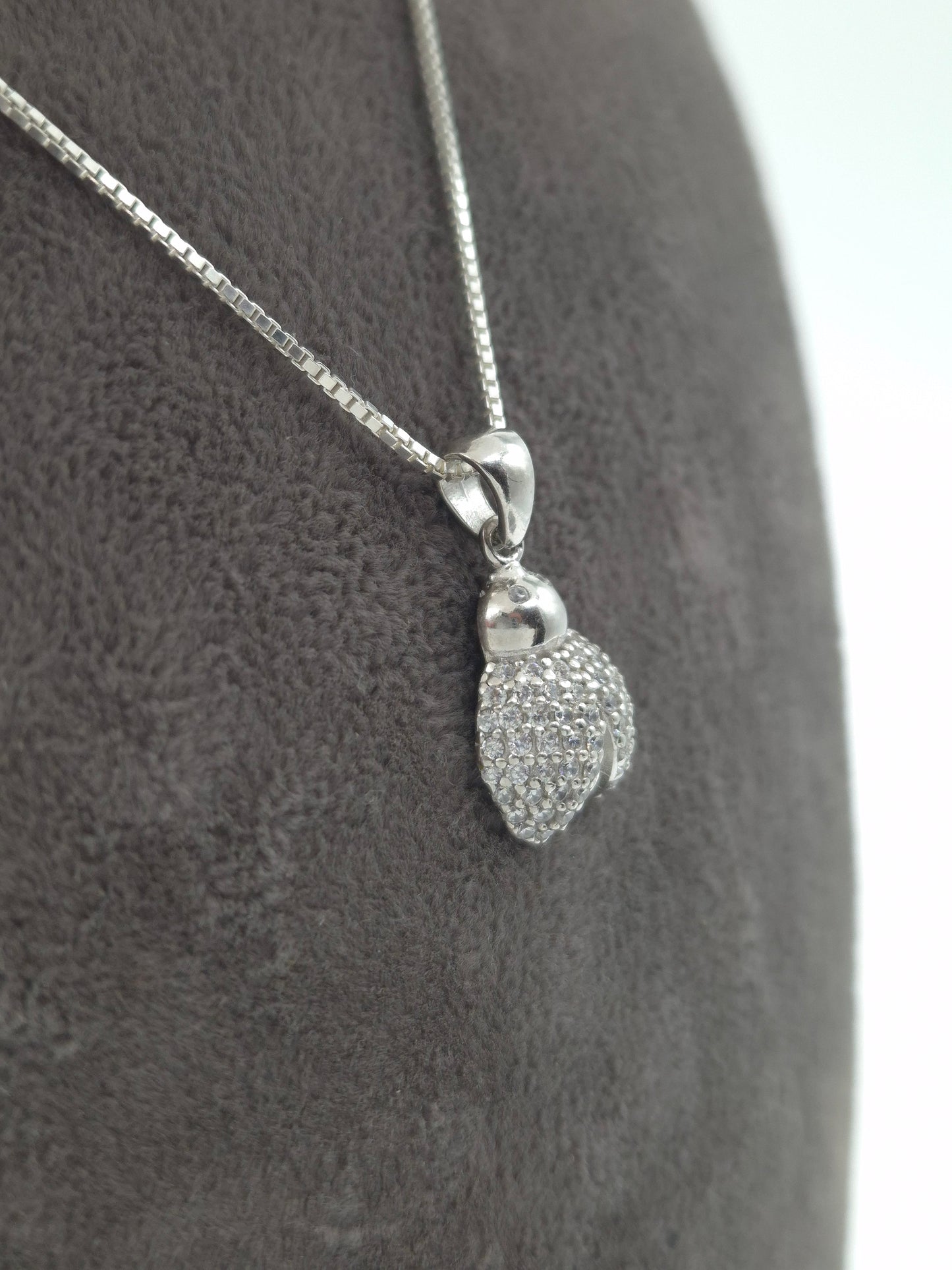 Silber Halskette mit 925 Silber Marienkäferanhänger