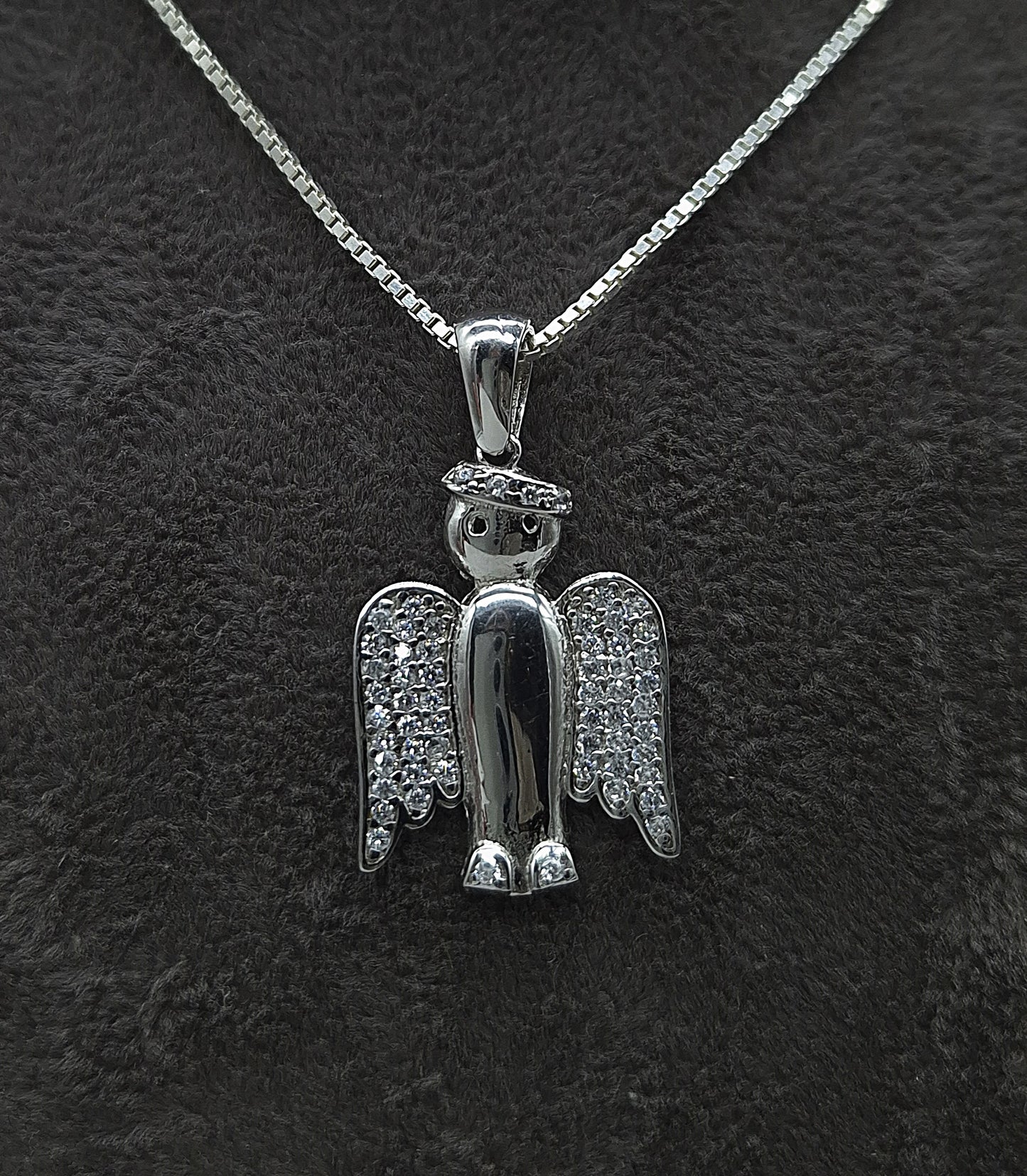 Silber Halskette 925 Schutzengel Anhänger