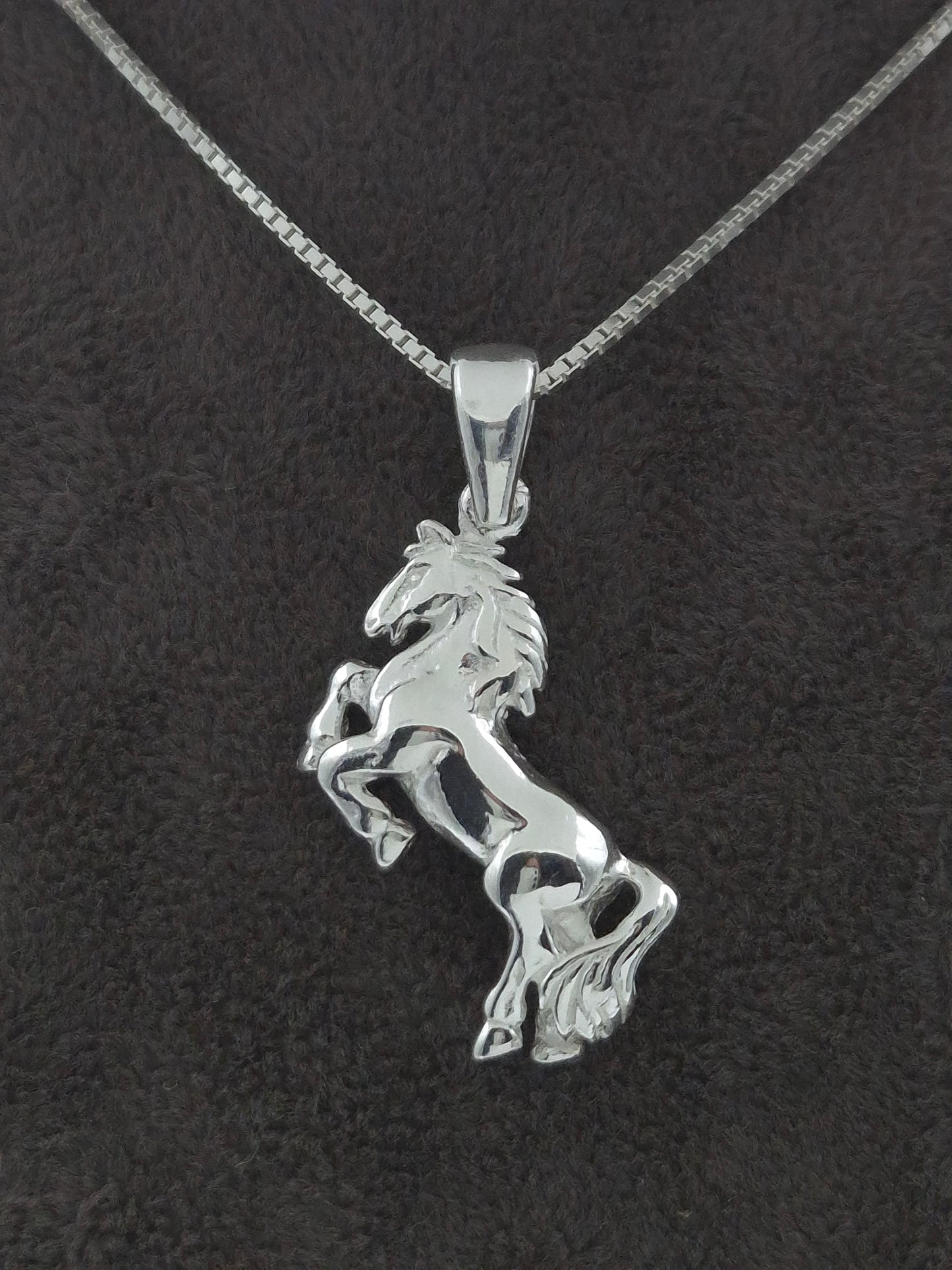 Silber Halskette 925 Pferd Anhänger