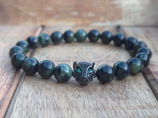 Nahle® 8mm Naturstein-Armband Panther