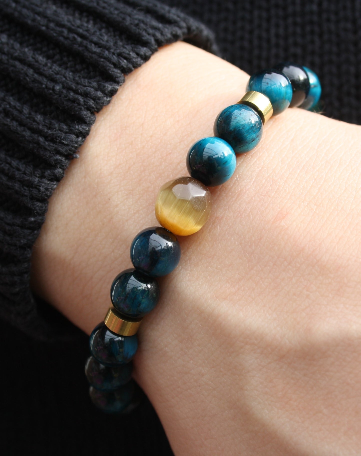 Nahle® 8mm Naturstein-Armband Yellow eye