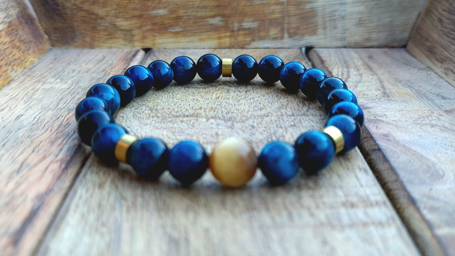 Nahle® 8mm Naturstein-Armband Yellow eye