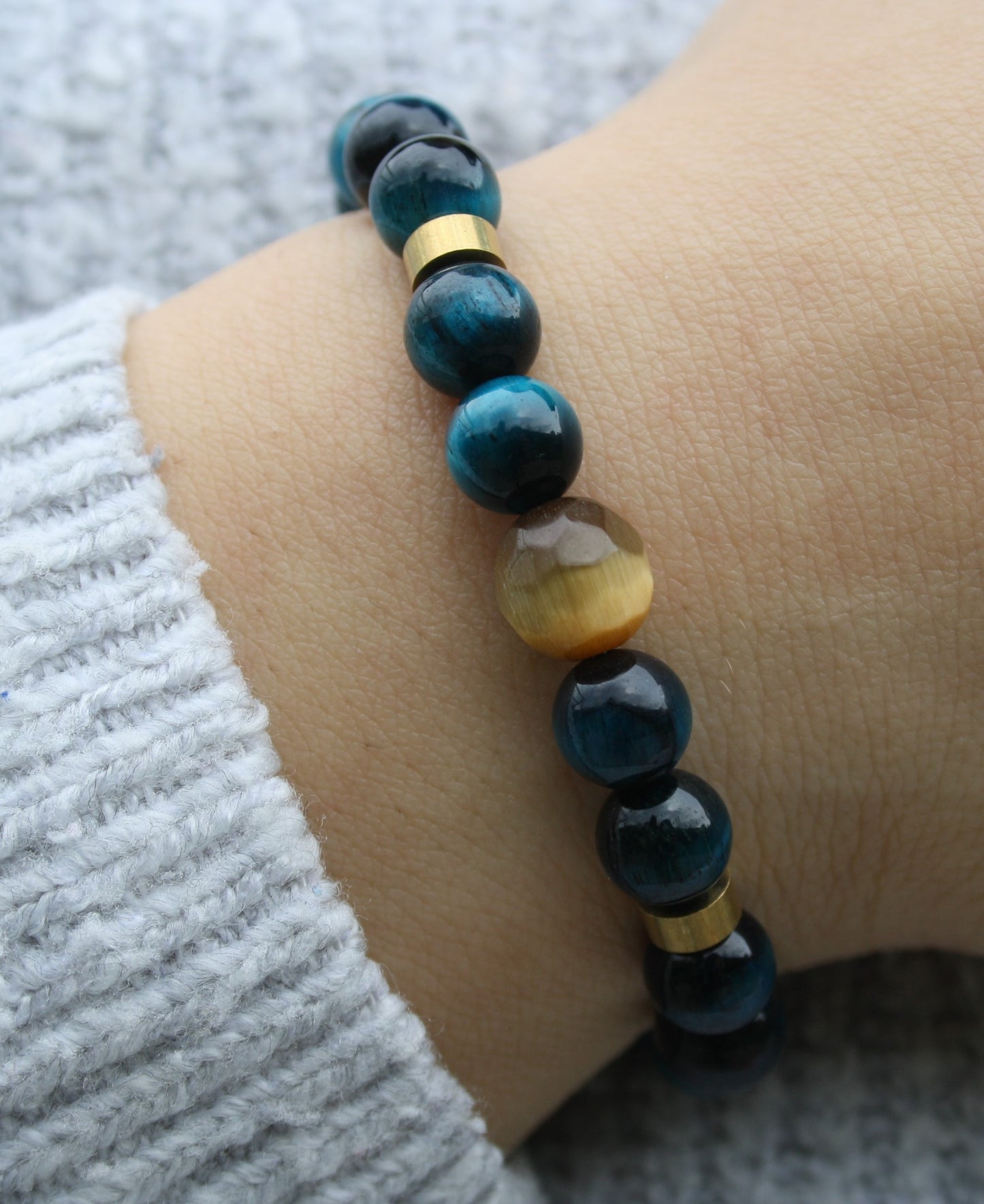 Nahle® 8mm Naturstein-Armband Yellow eye