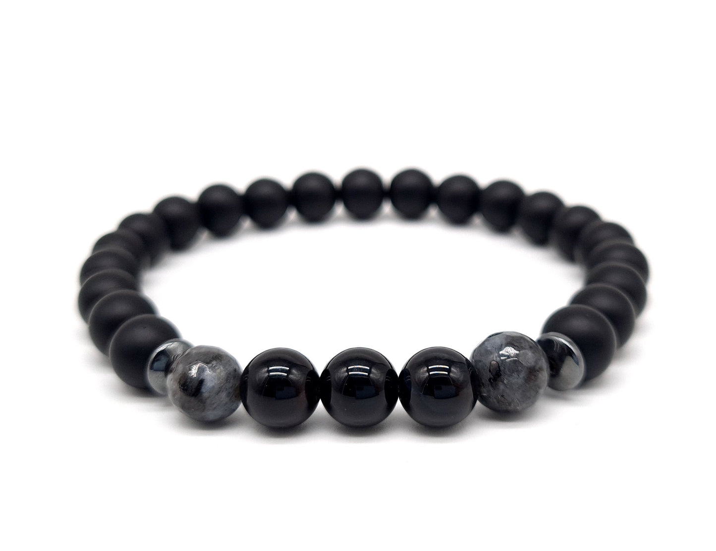Nahle® 8mm Naturstein-Armband Facette