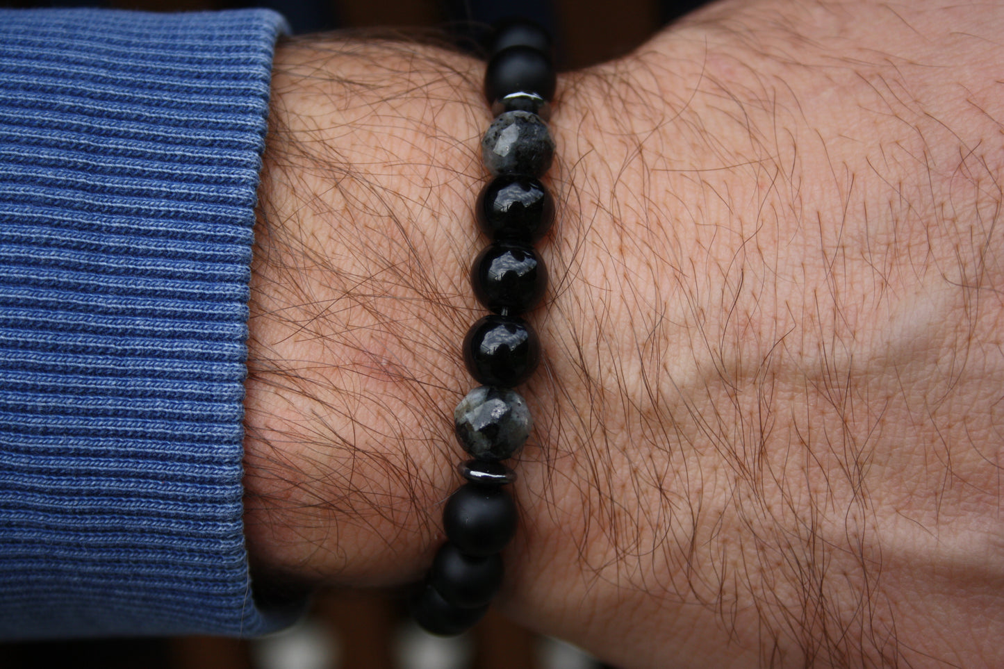 Nahle® 8mm Naturstein-Armband Facette