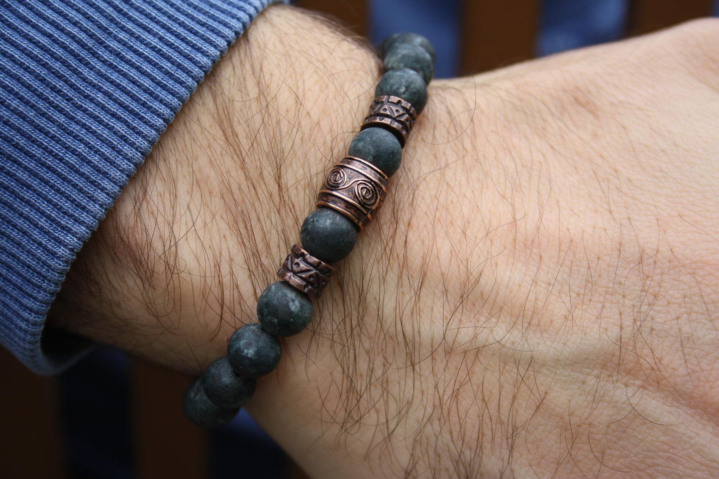 Nahle® 8mm Naturstein-Armband Wikinger