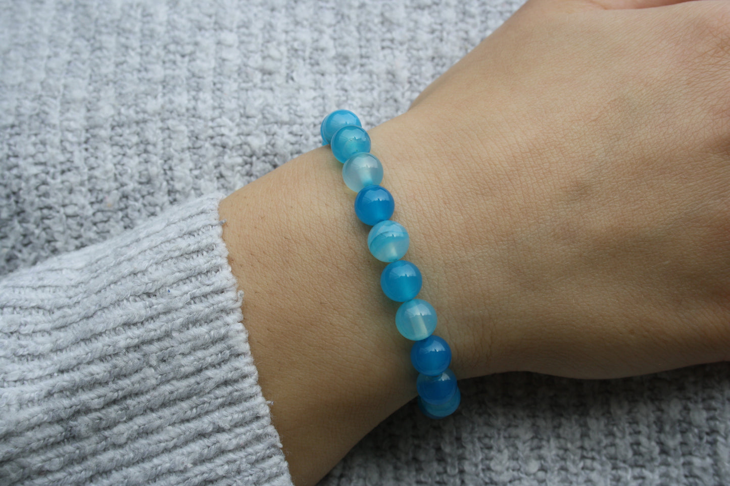 Nahle® 8mm Naturstein-Armband Blue Ocean