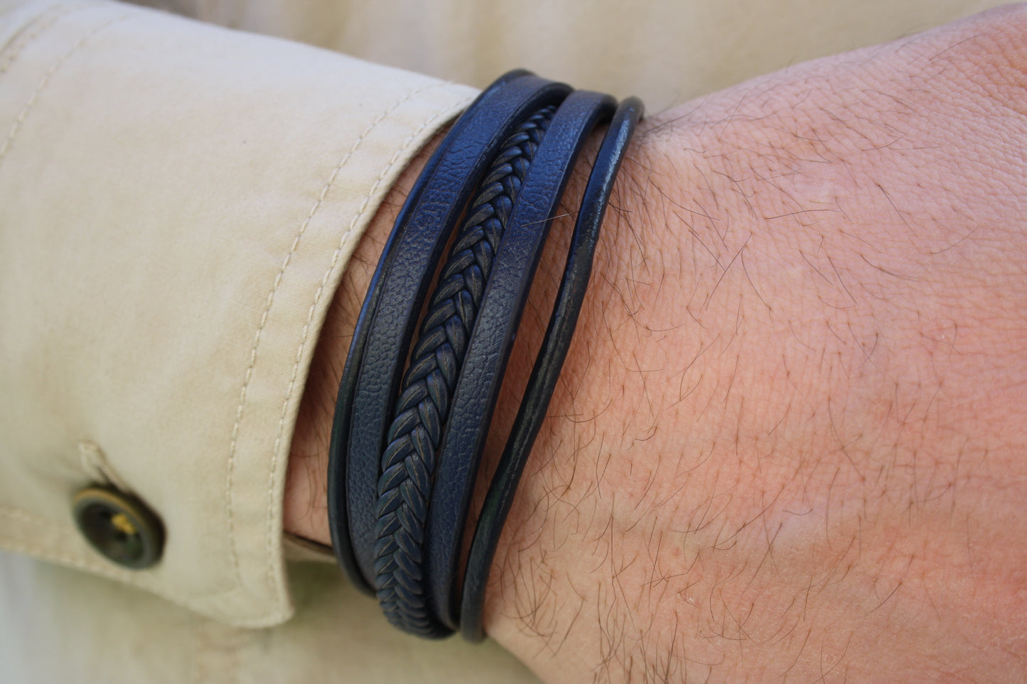 Lederarmband Schwarz
