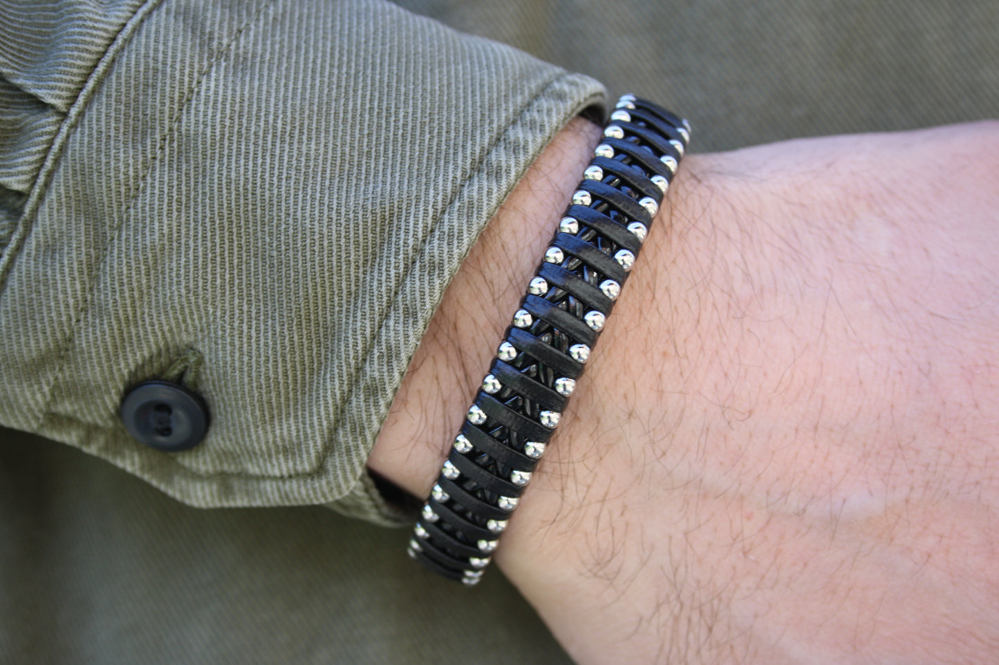 Lederarmband Edelstahl