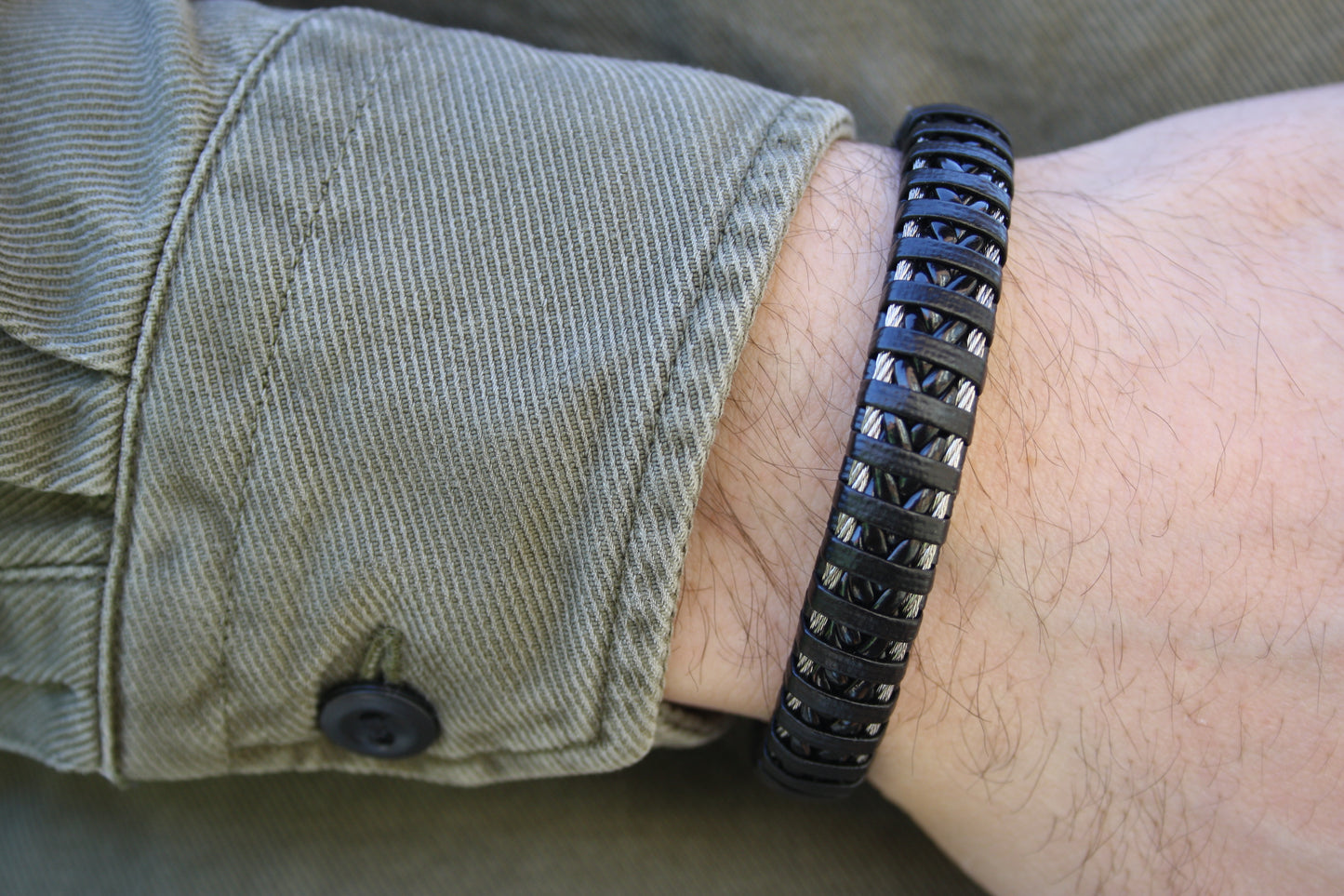 Lederarmband Edelstahl
