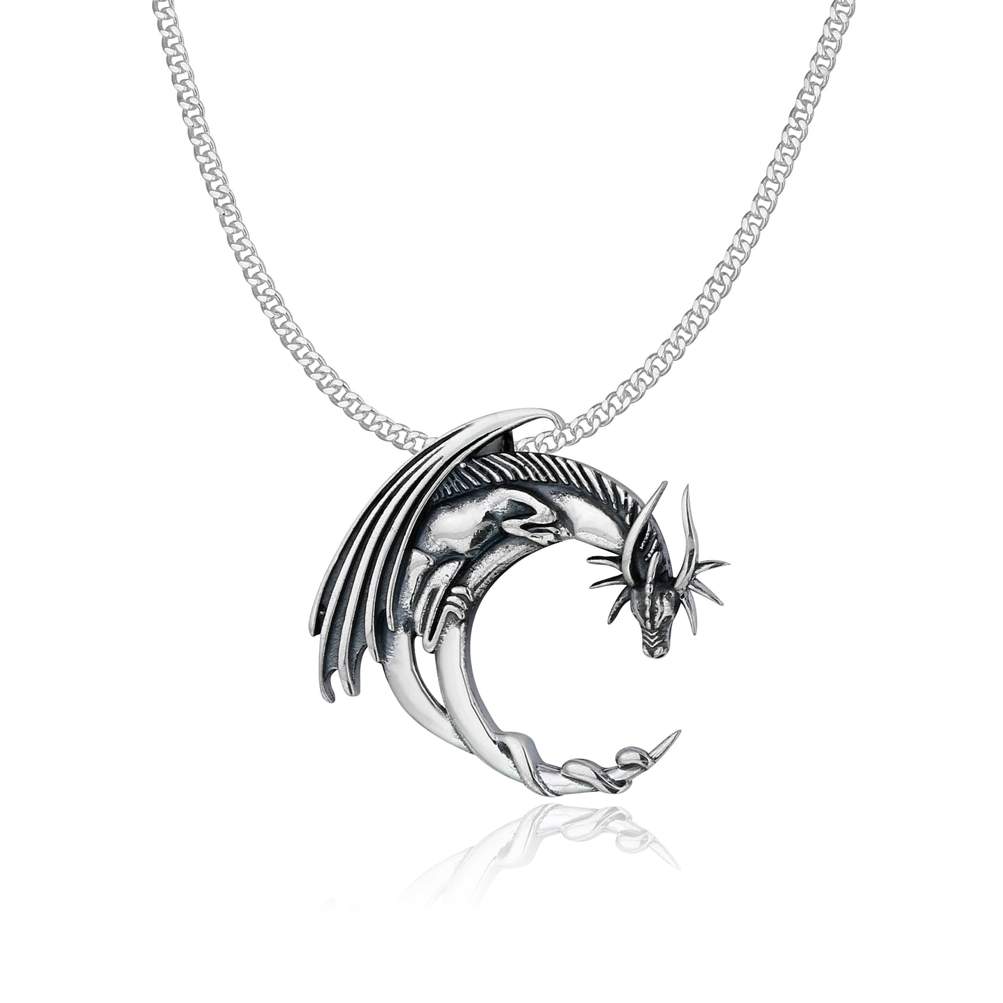 Silber Panzerkette Drache