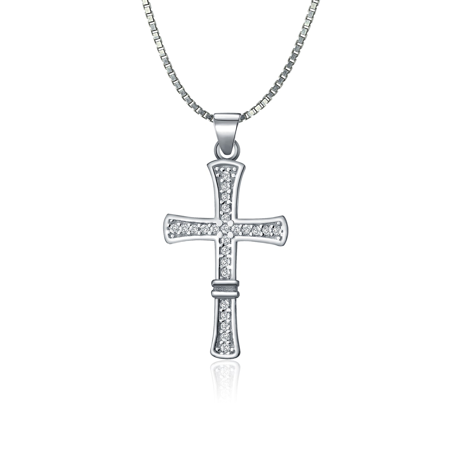 Silberhalskette Kreuz